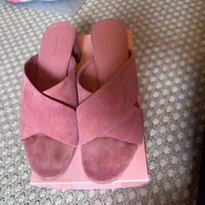 Mansur Gavriel Suede Sandals Pink sz 40